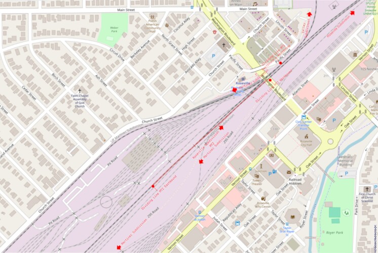 A Map Of Three Subdivisions Meeting.